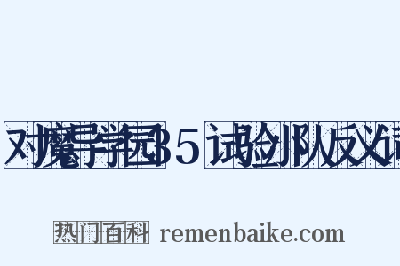 对魔导学园35试验小队反义词是什么意思的图片